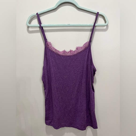 Soft Surroundings Bundle of 2 Purple Long Sleeve Top & Lace Trim Cami Size M - Picture 6 of 9